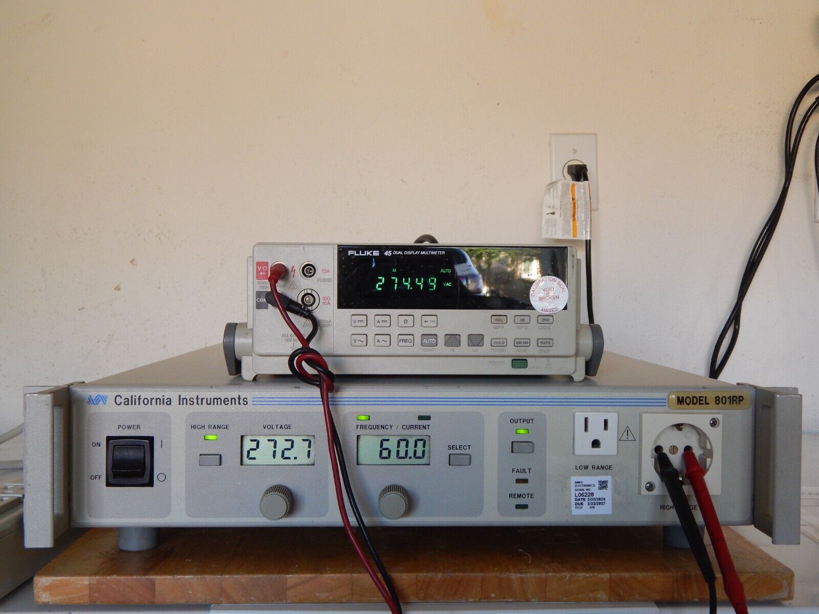 801RP-IF AC Source, 800VA, 0-270V, 45-500Hz, GPIB, 2 in stock 801RP-IF AC Source, 800VA, 0-270V, 45-500Hz, GPIB, 2 in stock